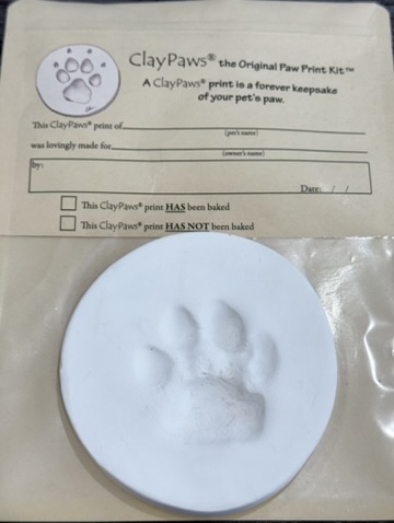 Bake Clay Paw Print
