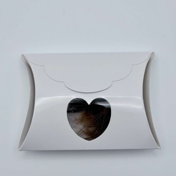 Hair Clipping in Heart Envelope